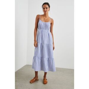 Rails Blakely Midi Dress size S Small Anacapa Stripe White Blue Sleeveless